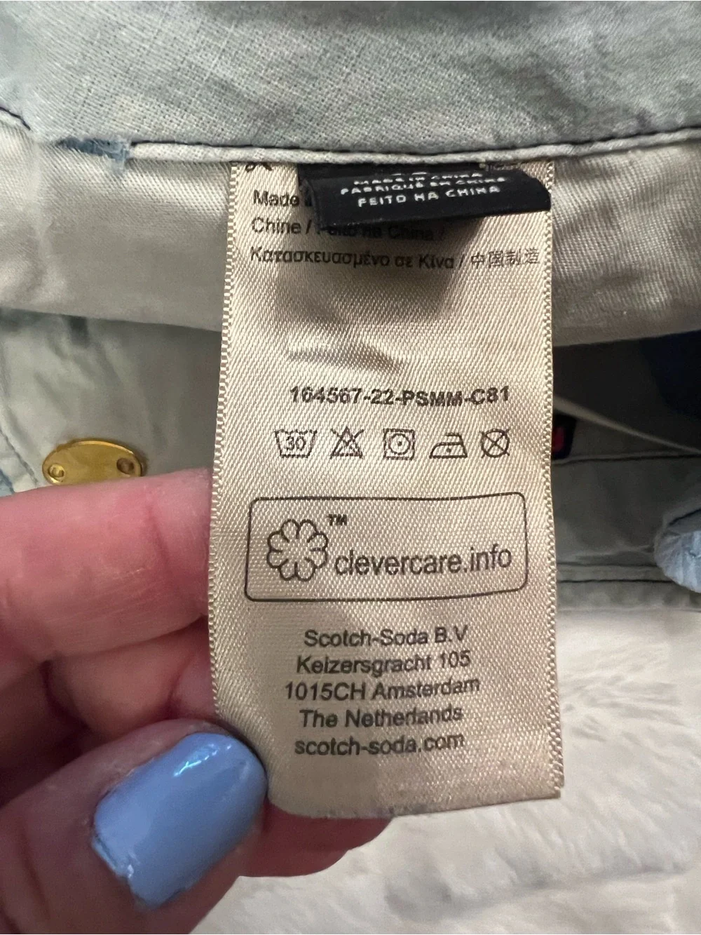 Scotch and Soda Mens size 32 Light Blue Slate gray  Cargo Shorts